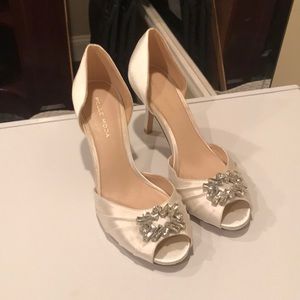 Pelle moda ivory shoes worn once!